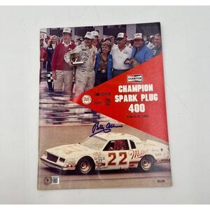 Bobby Allison Signed Vintage Program 1983 Champion Spark Plug 400 Beckett